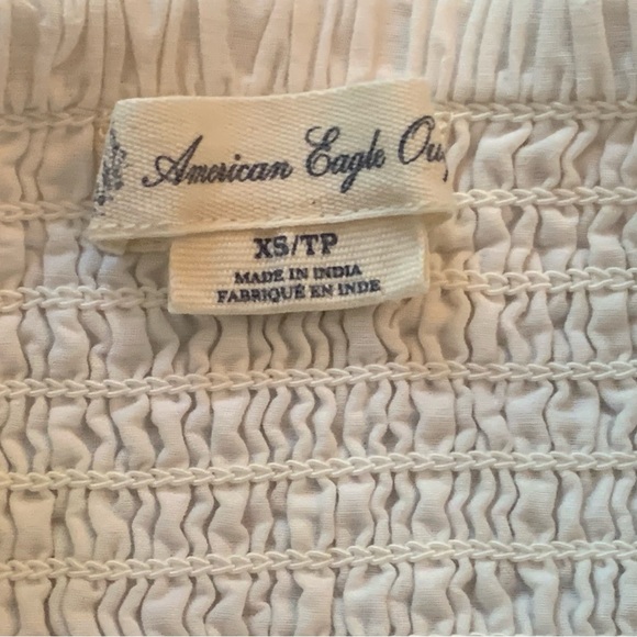 AMERICAN EAGLE Sweetheart Neck Beige Lace Trim Mini Dress Women's Size XS - Picture 14 of 16